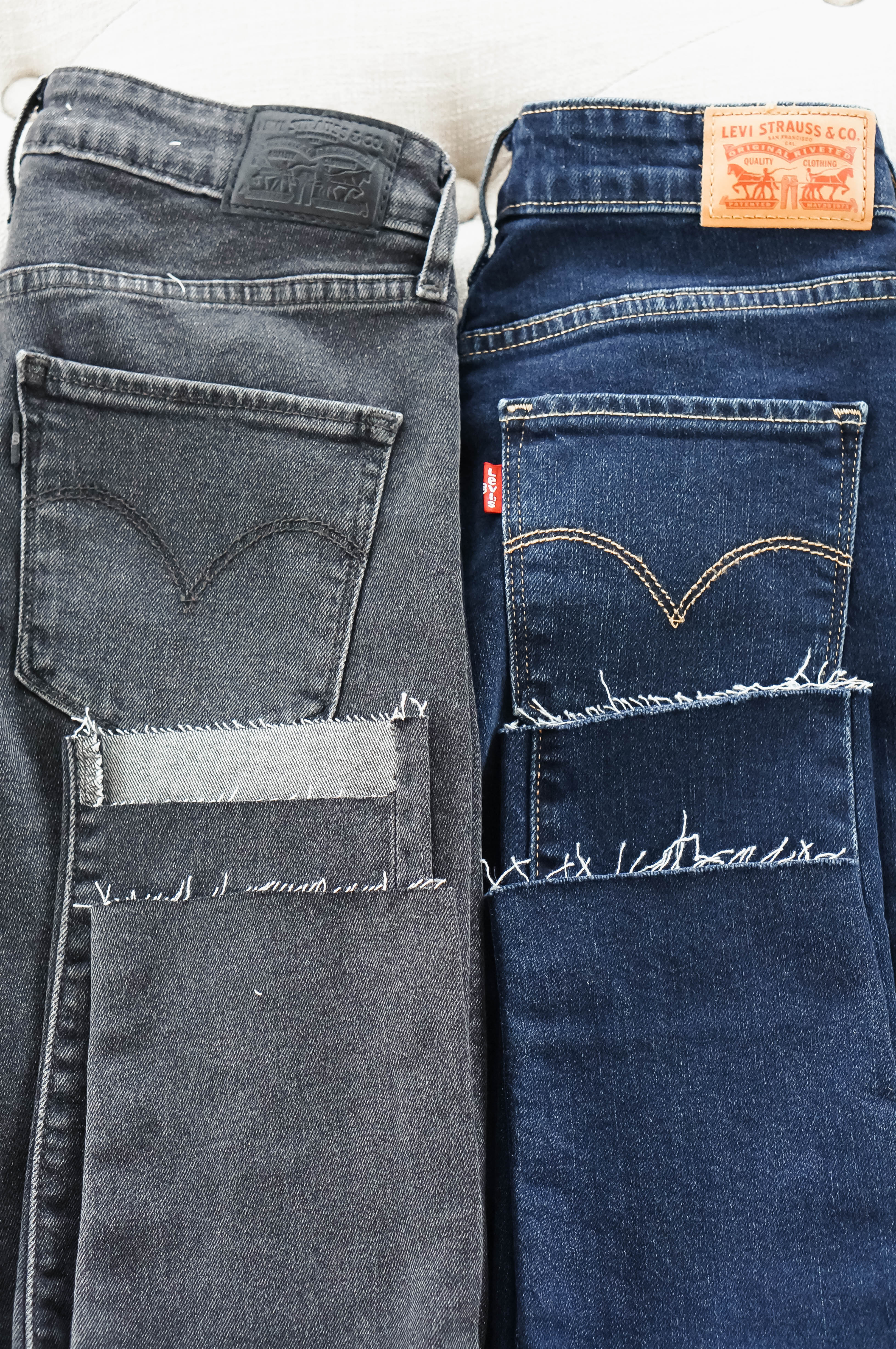 bryllup Hjemland Sag DIY: How To Cut The Hem Off Jeans - Red White & Denim
