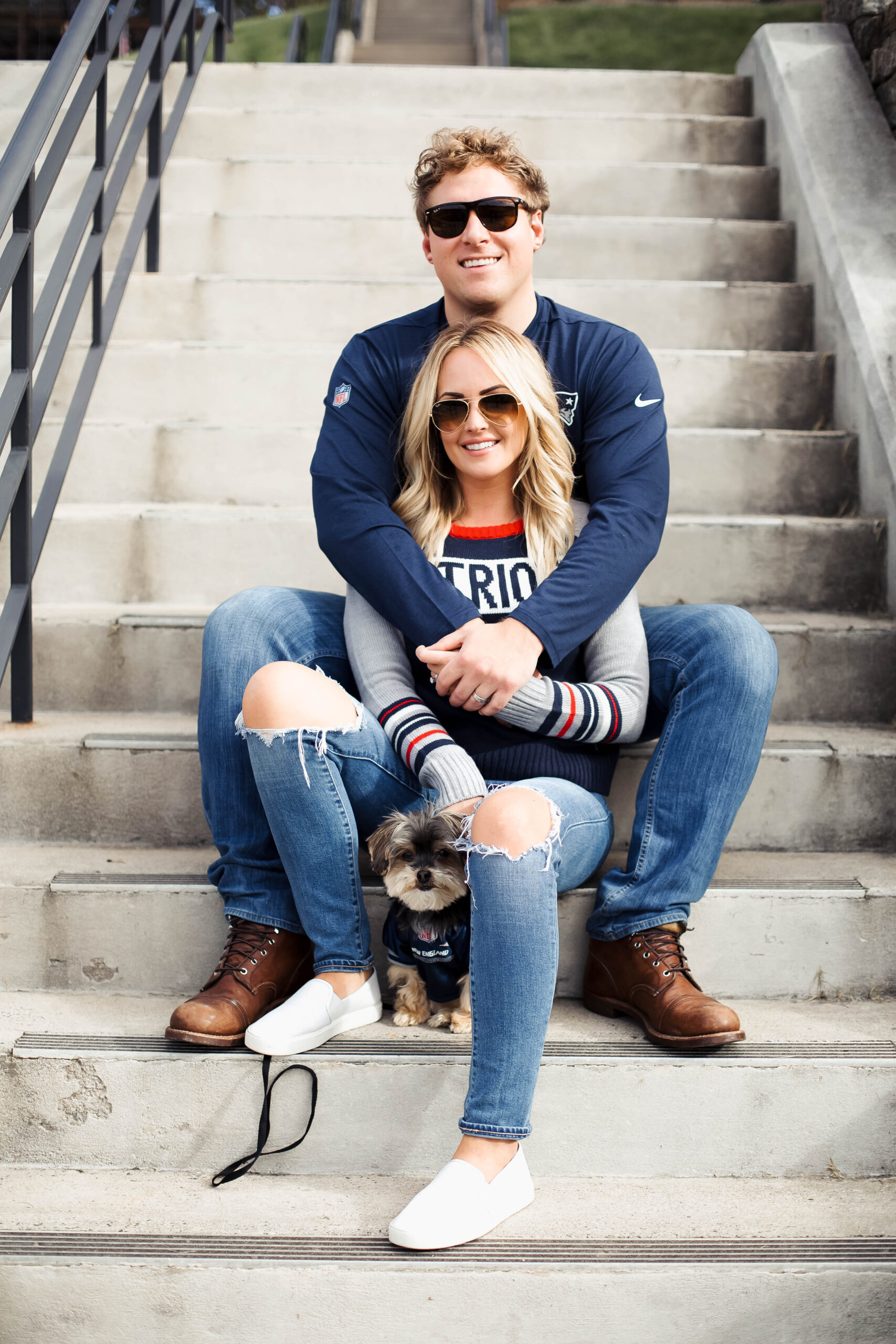 New England Patriots Dog Clothes Cheerleader Dress- Offically