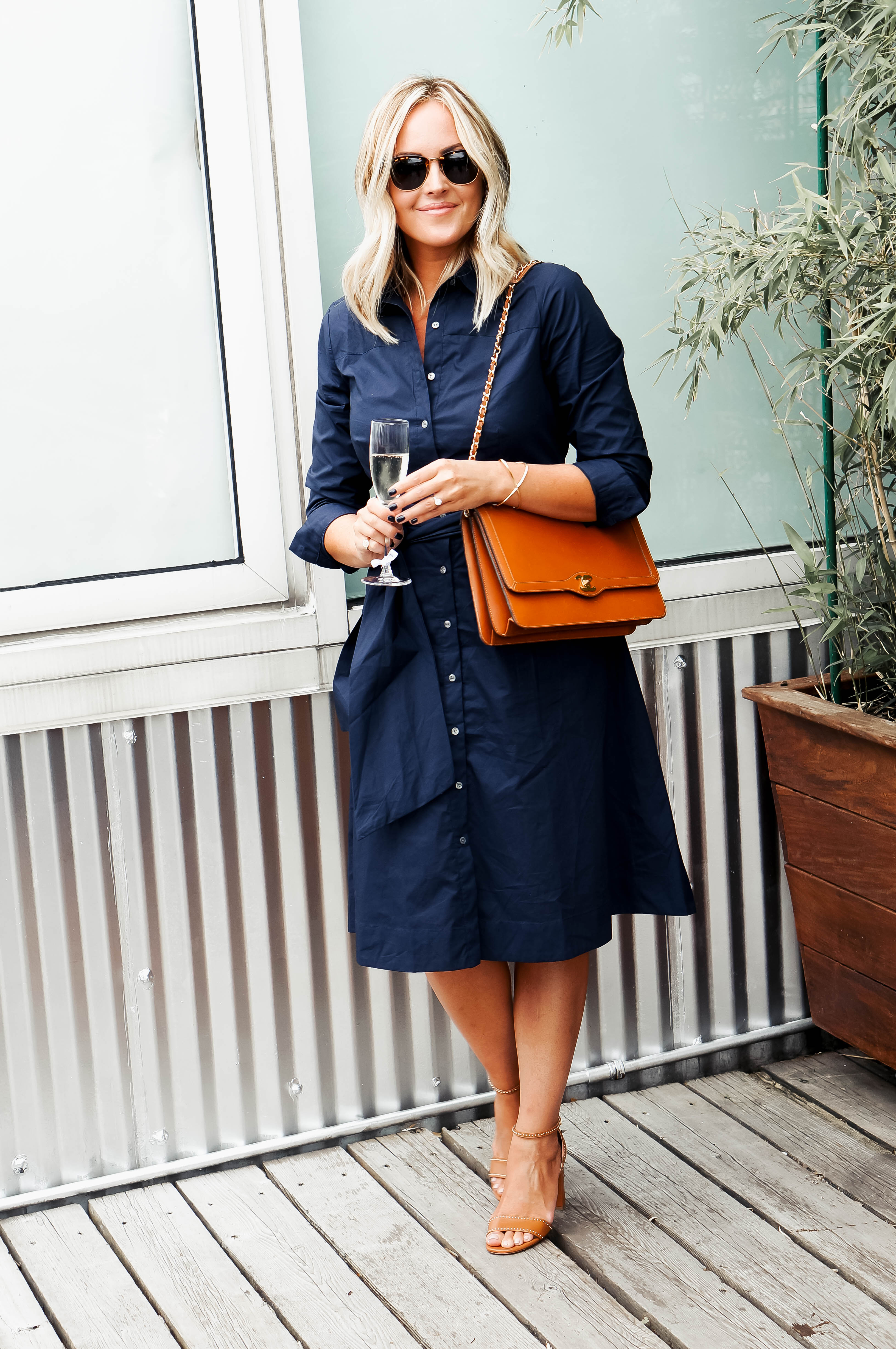 j crew navy shirt dress