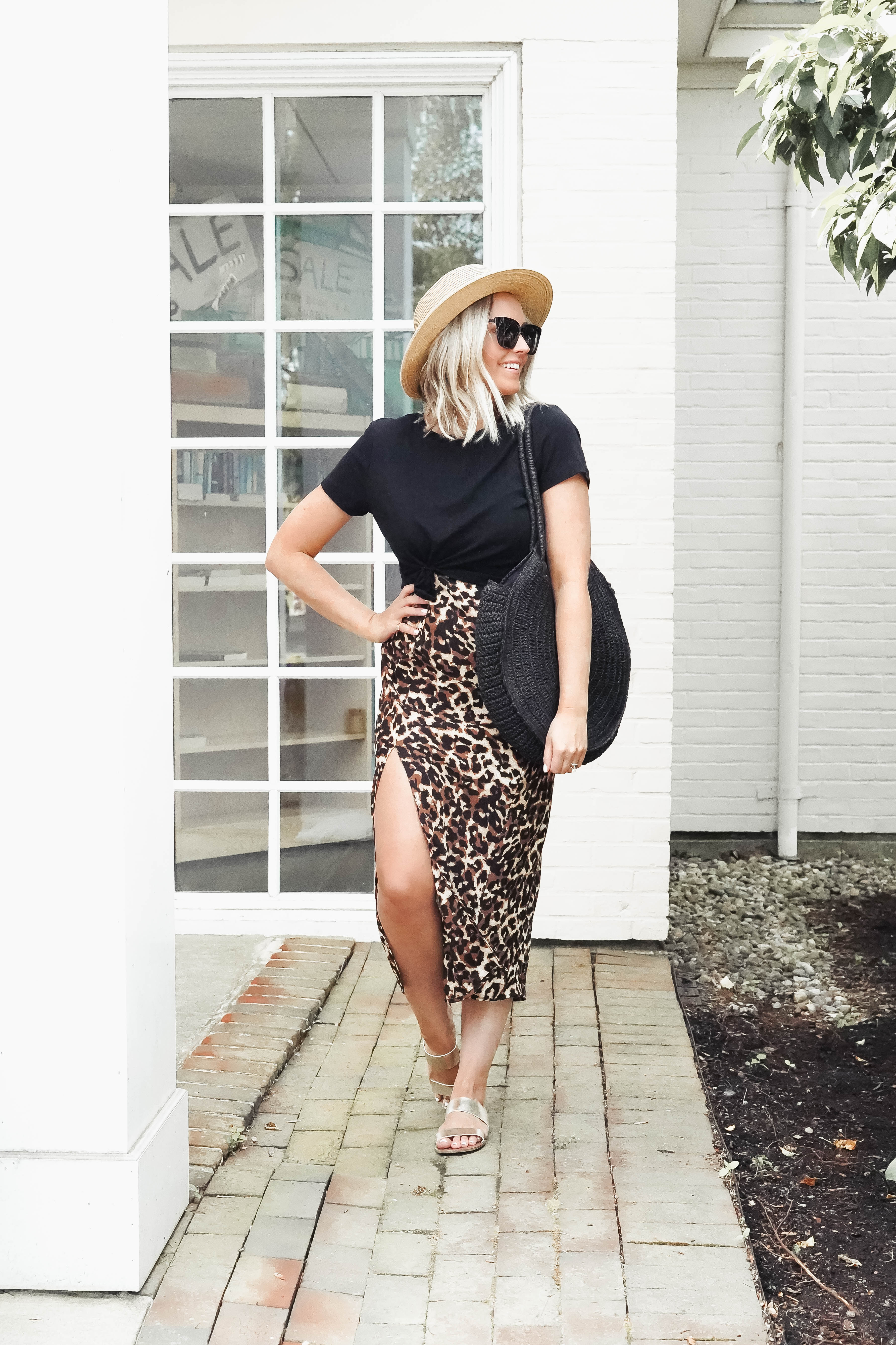 Leopard Dress Styled Three Ways Red White Denim