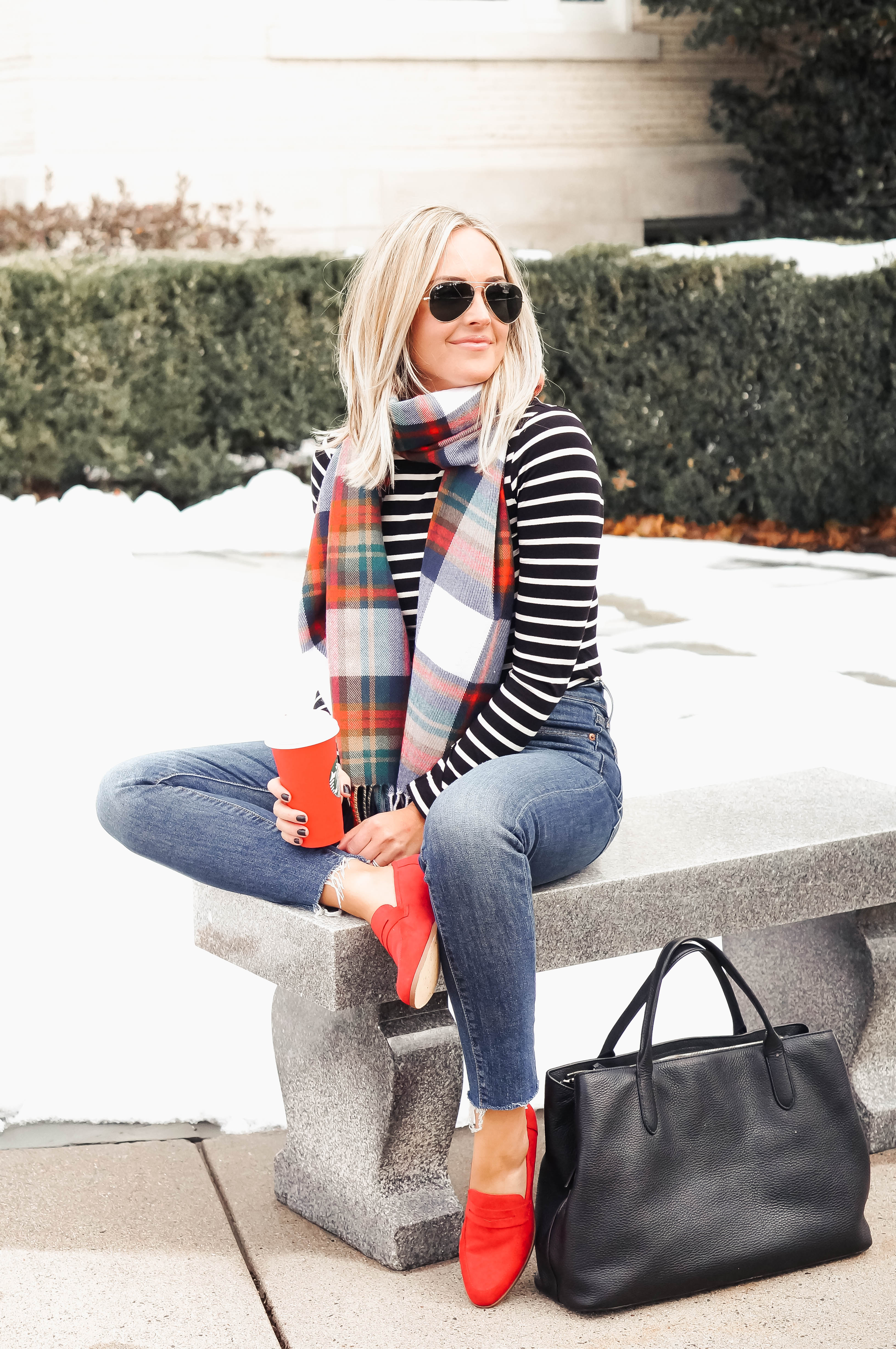 J. Crew Factory Plaid Scarf The Best