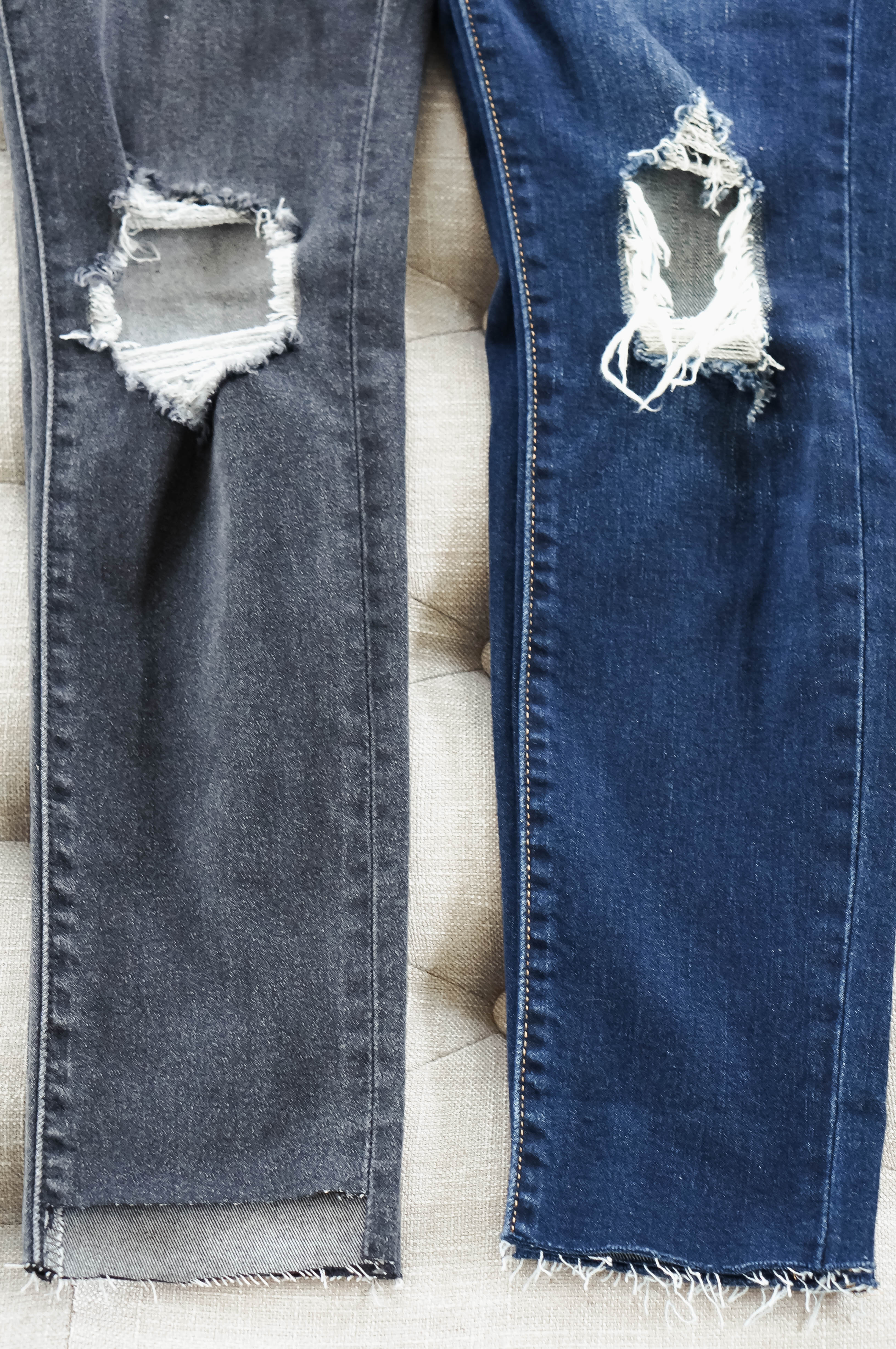 DIY: How To Cut The Hem Off Jeans - Red White & Denim