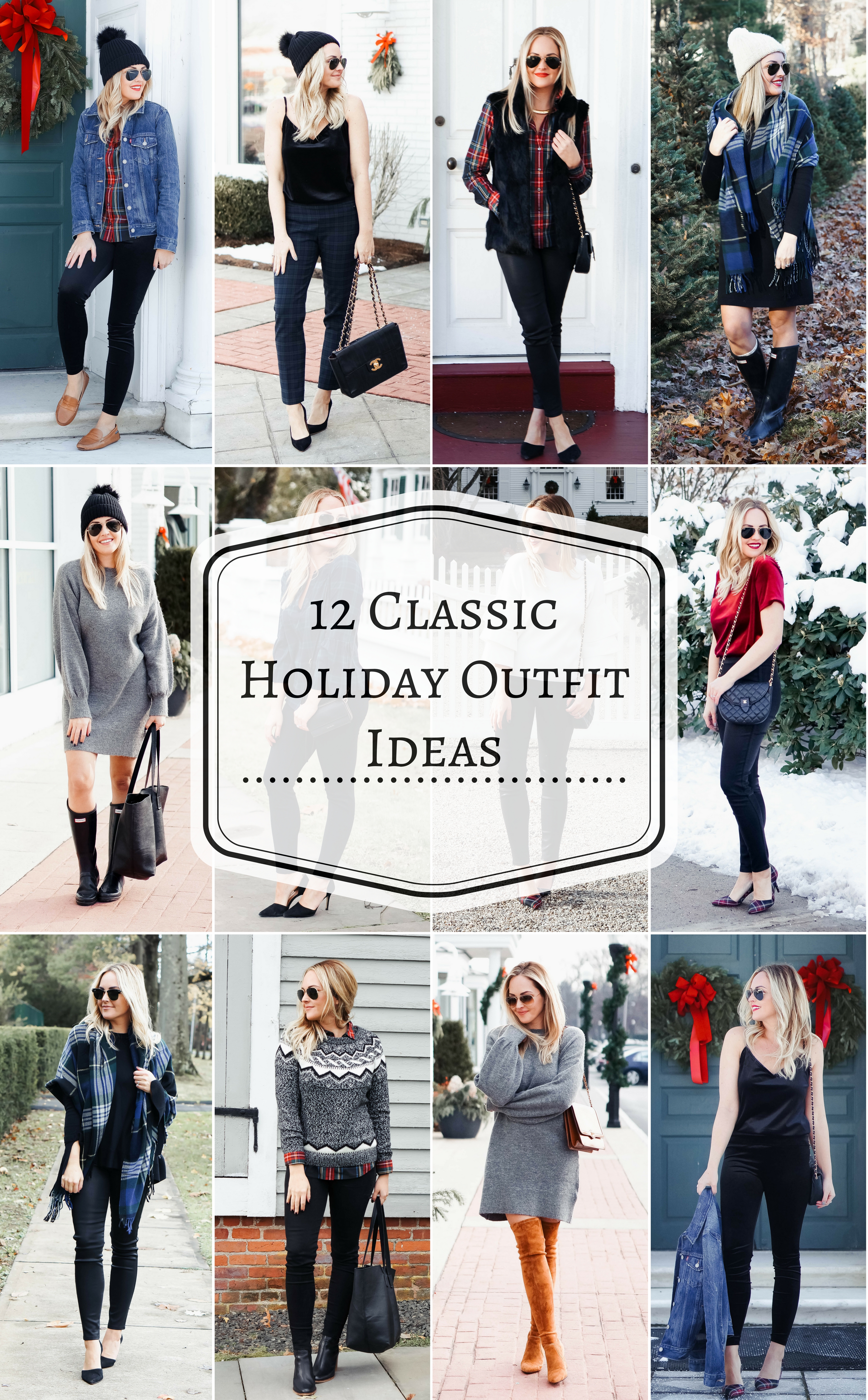 12 Classic Holiday Outfit Ideas - Red White & Denim