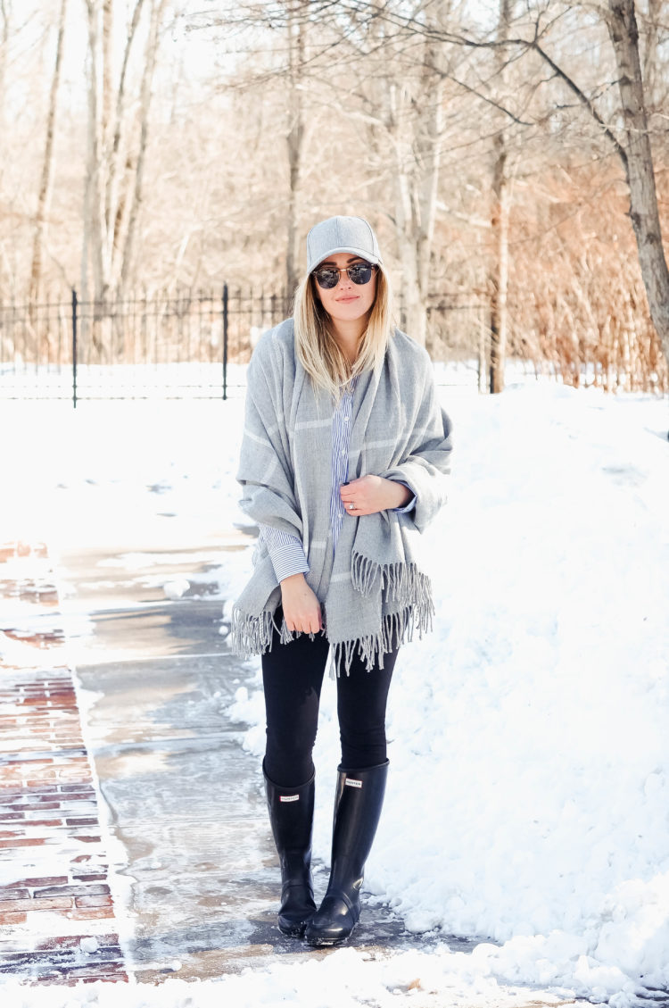 Styling Blue & White Stripes For Winter - Red White & Denim