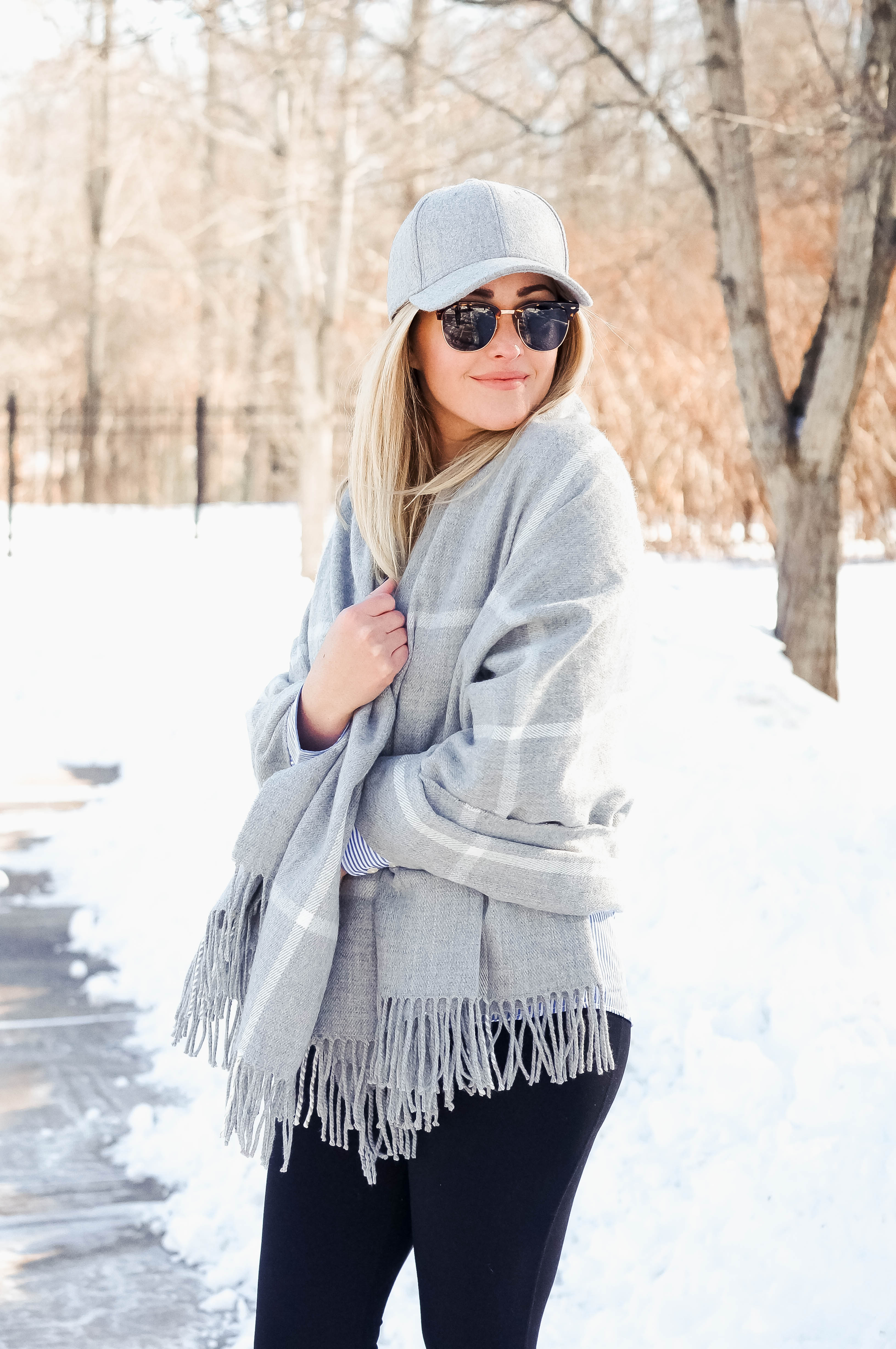 Styling Blue & White Stripes For Winter