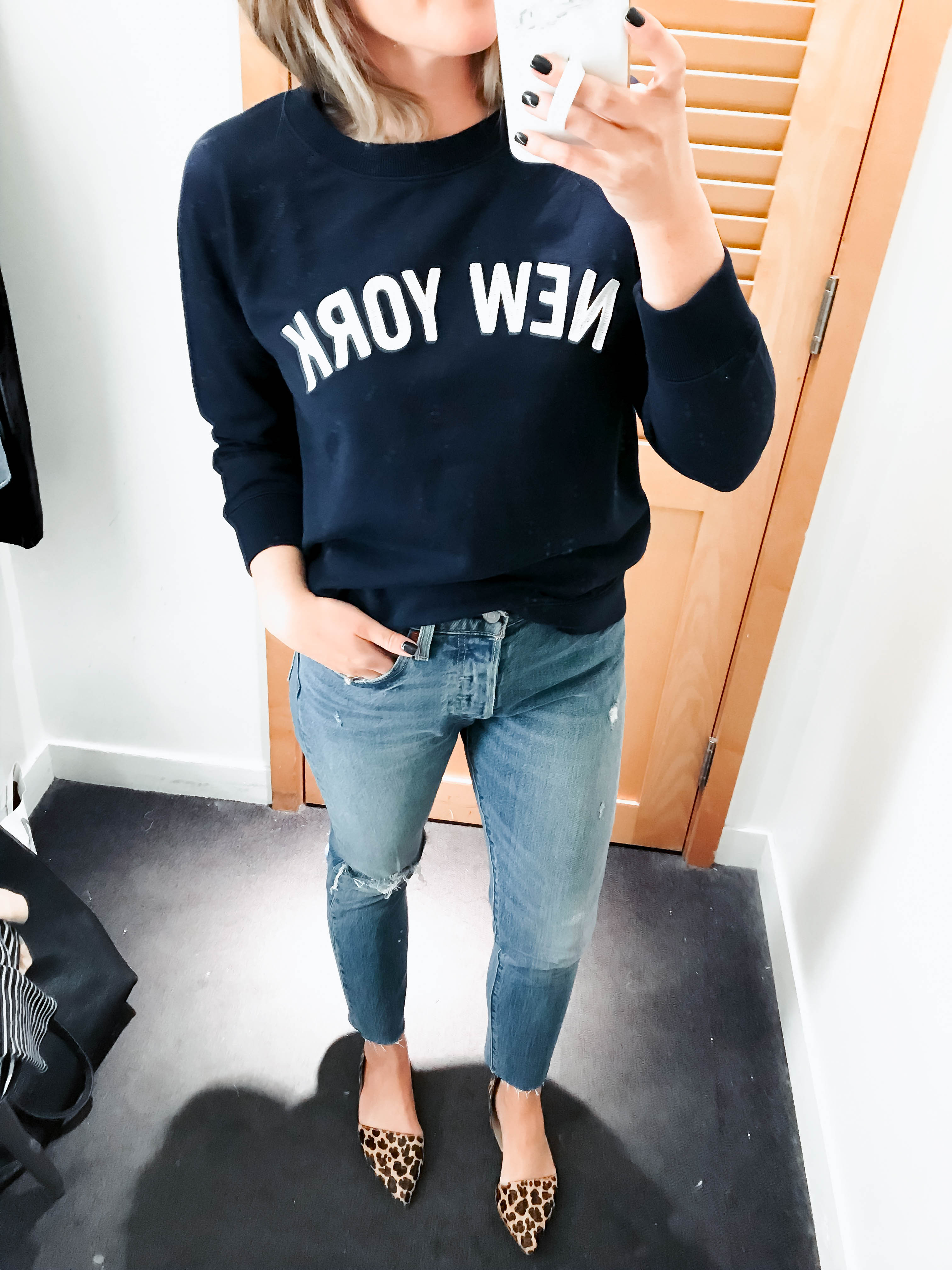 J Crew Try On Fall 2018 Holiday New York Sweatshirt