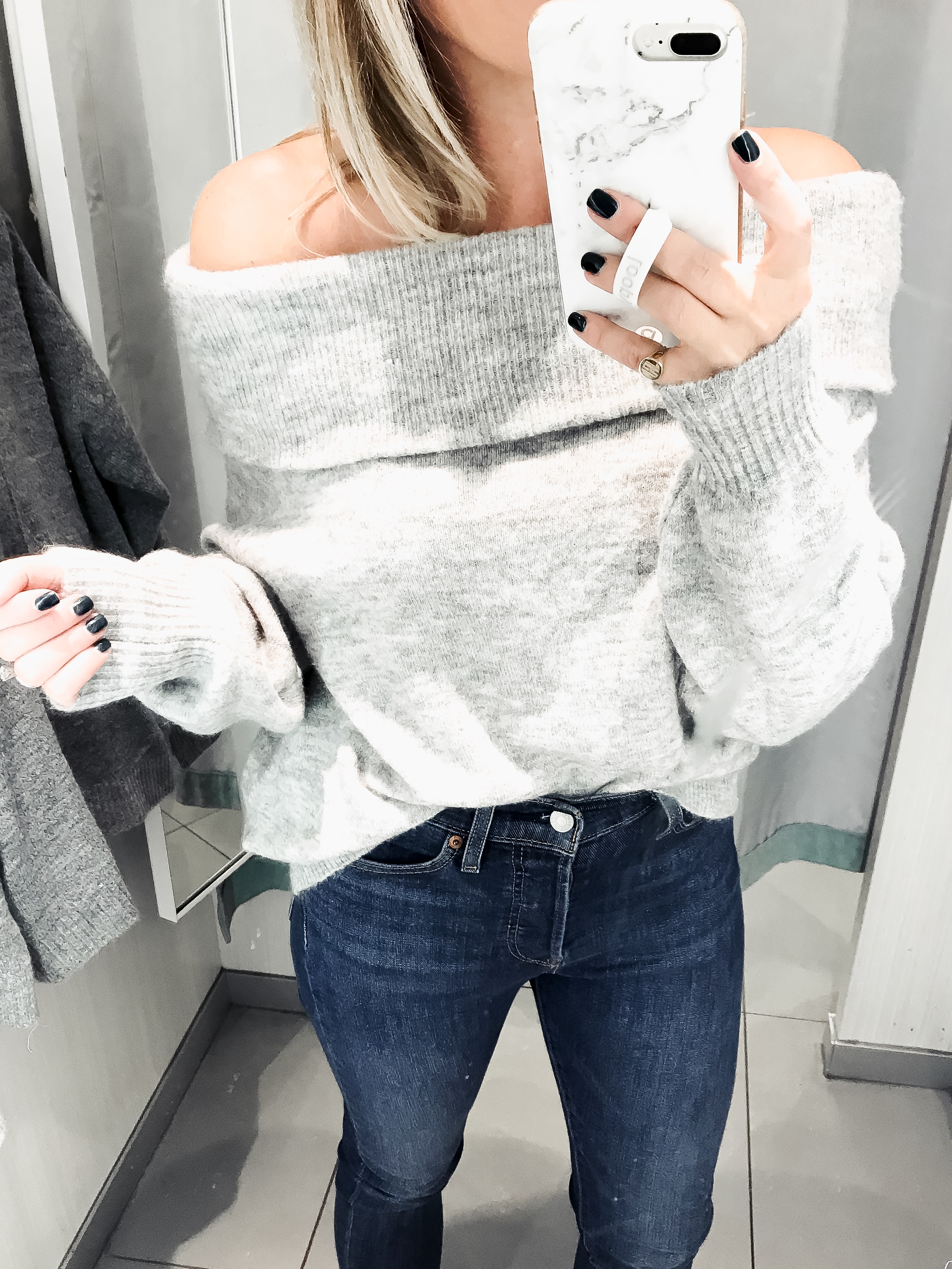 Cozy Off Shoulder Sweater H&M