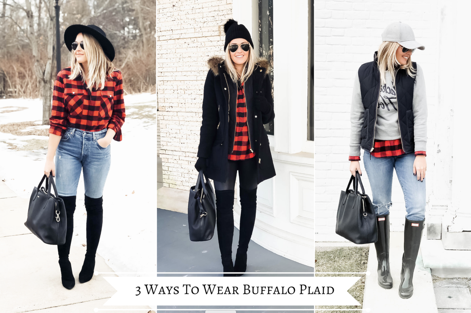 3 Easy Ways To Wear Buffalo Plaid - Red White & Denim