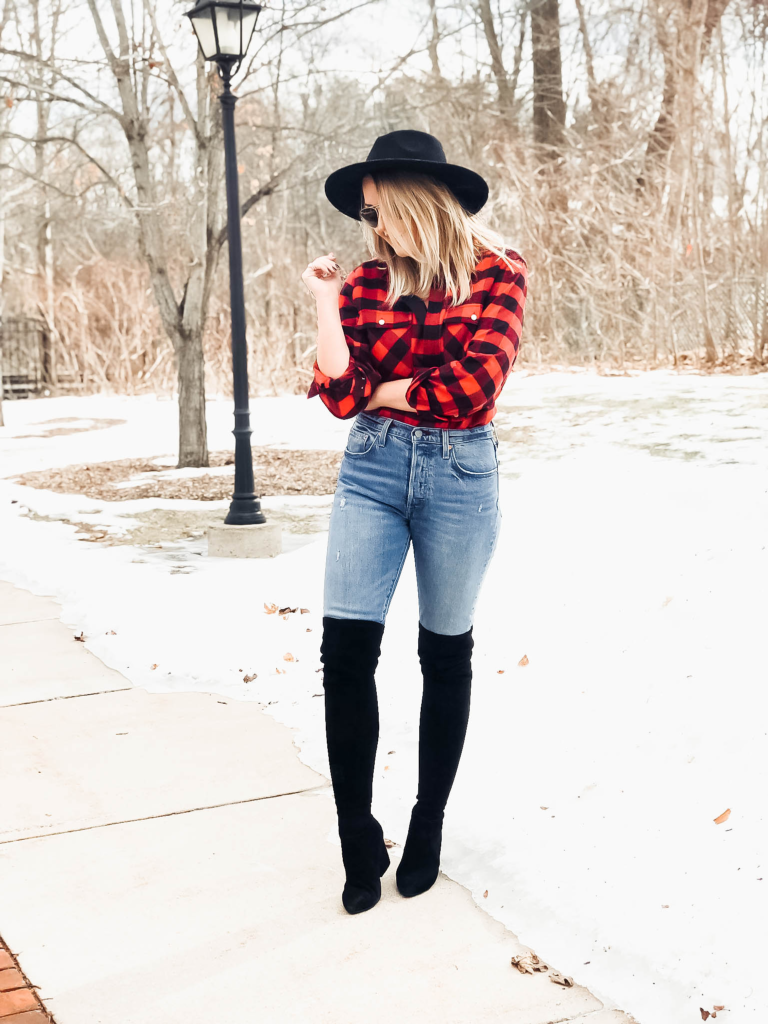 How To Wear Buffalo Plaid - Red White & Denim