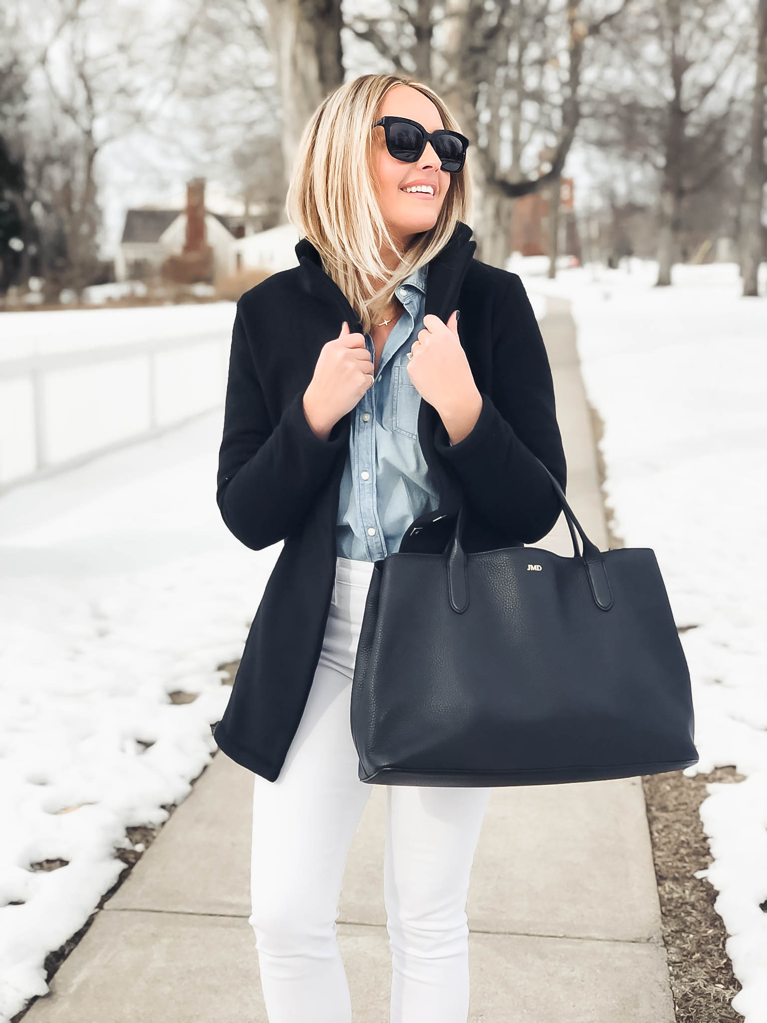 How To Wear White Jeans In Winter Outfit Ideas