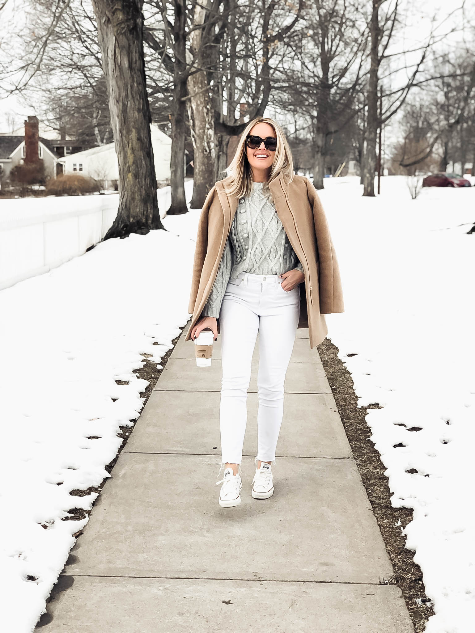 How To Wear White Jeans For Winter-57 - Red White & Denim