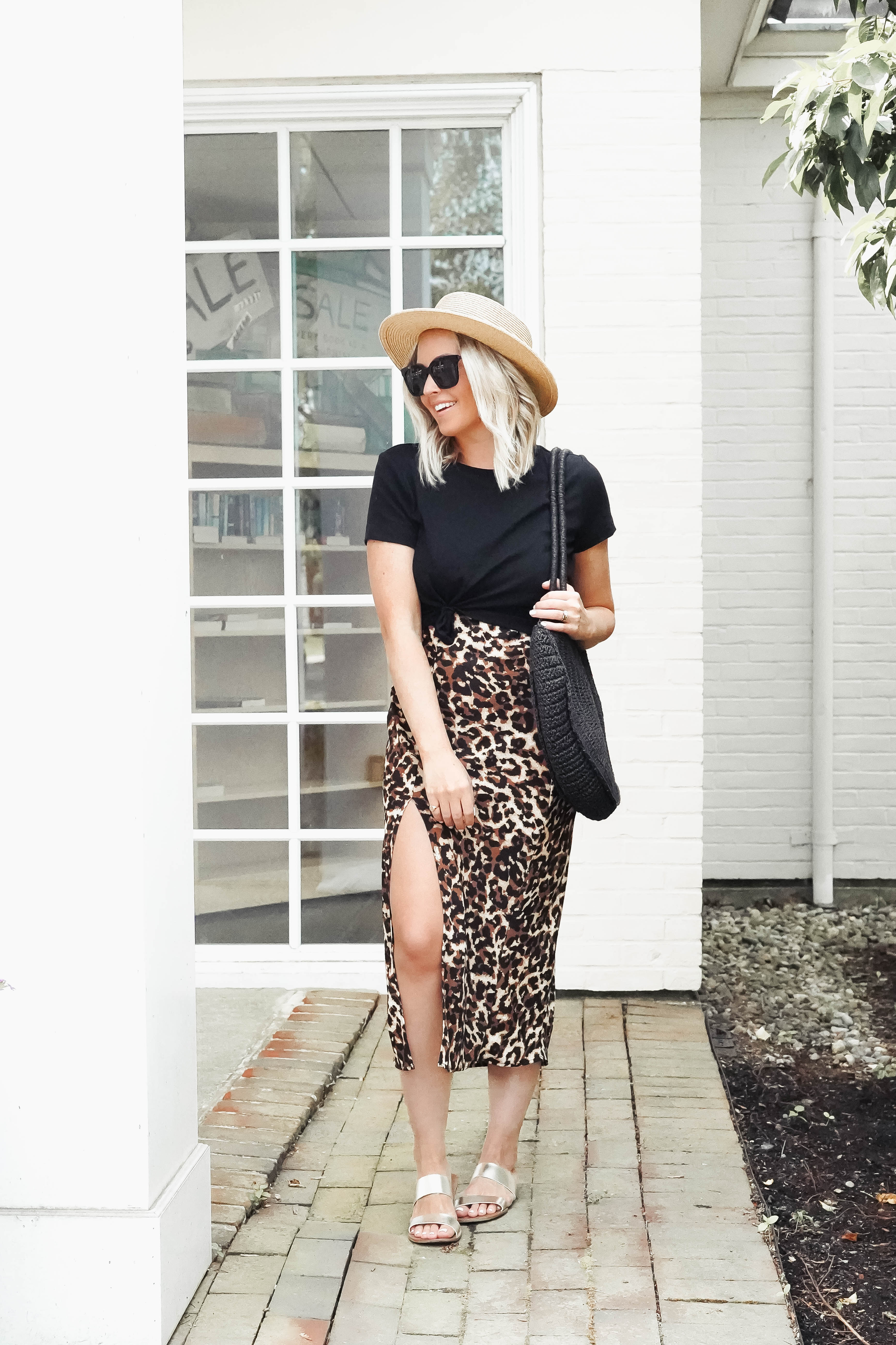 Summer Leopard Dress with Slit