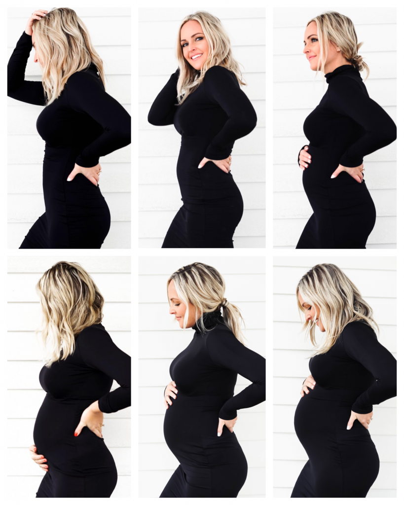 Maternity Pregnancy Bump Photos Black Dress Red White And Denim