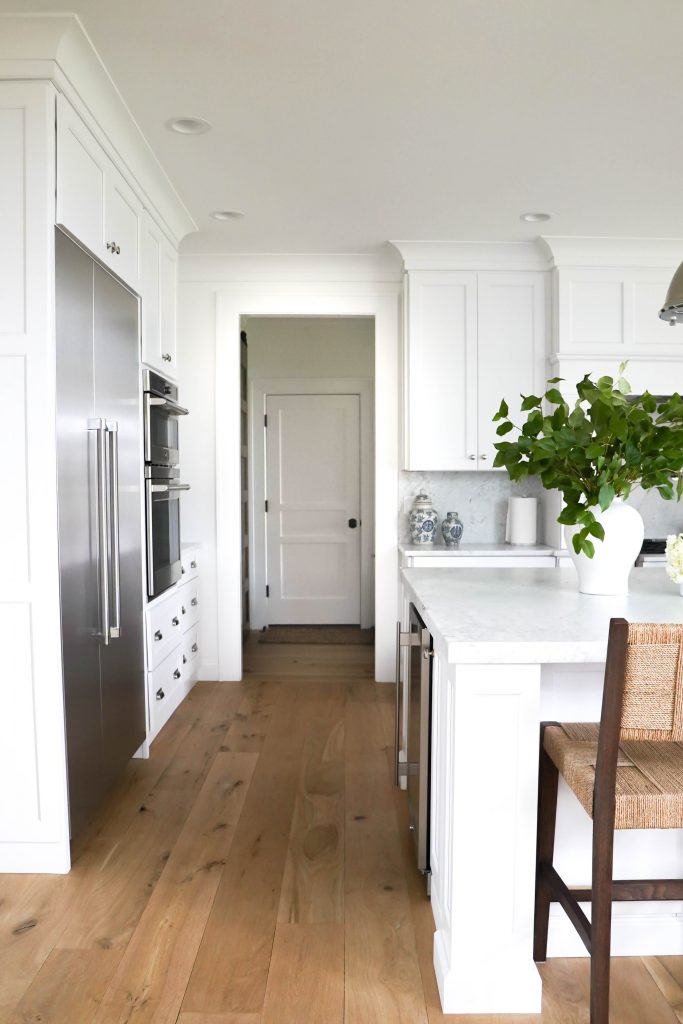 HOME TOUR: WHITE MARBLE KITCHEN REVEAL - Red White & Denim