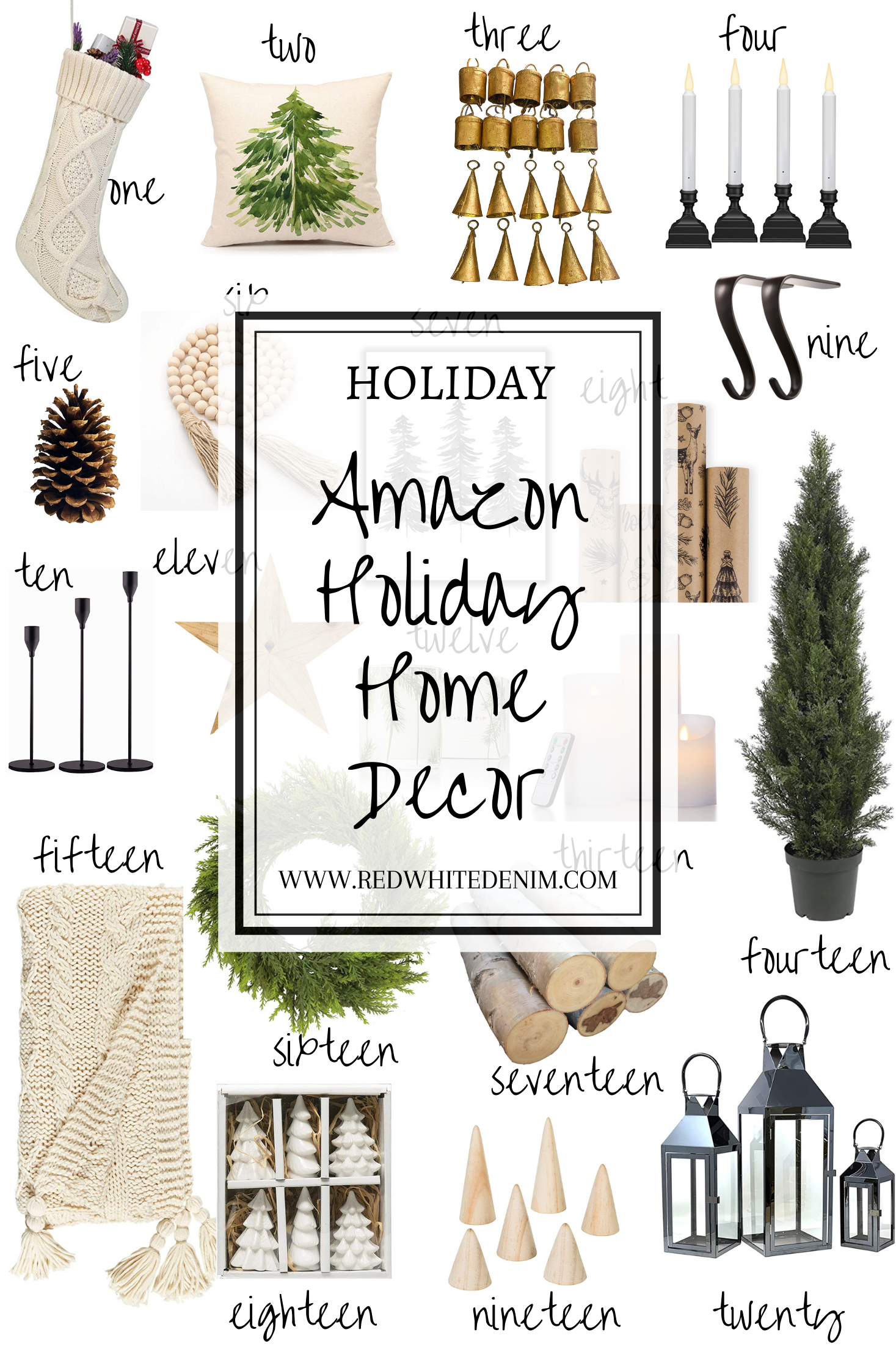 AMAZON FINDS: HOLIDAY HOME DECOR | Red White & Denim