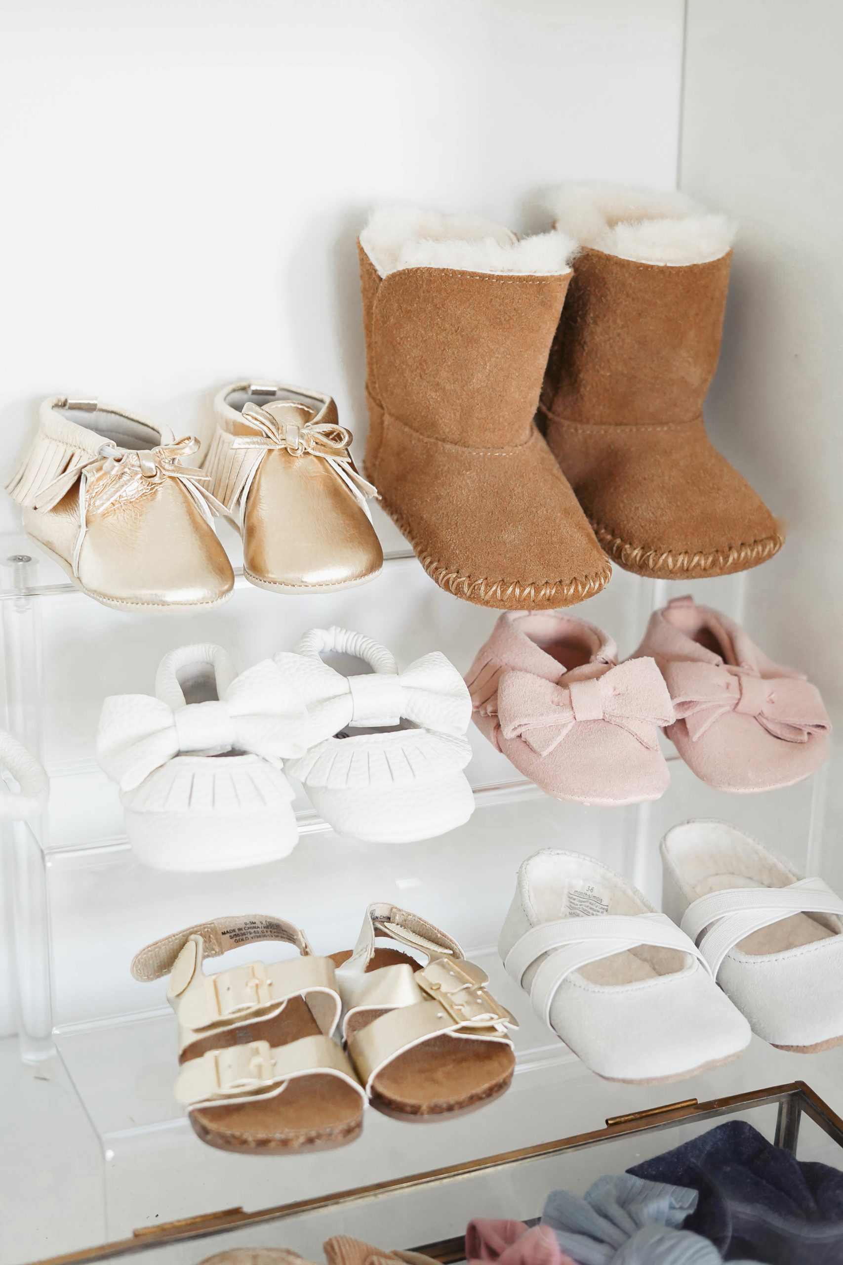 Baby Girl Nursery Closet Shoe Holder