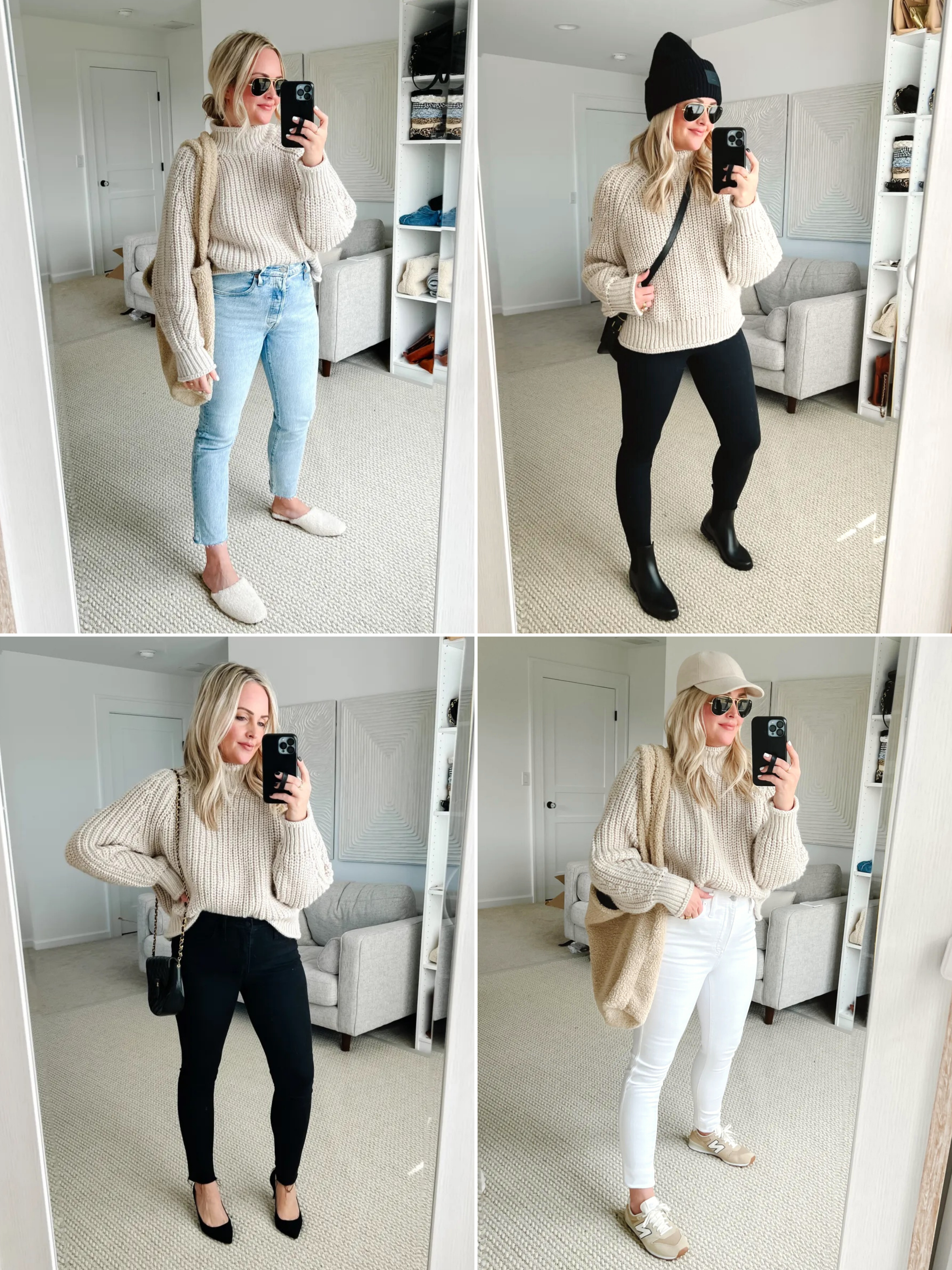 4 Ways to Style a Neutral Sweater for Winter