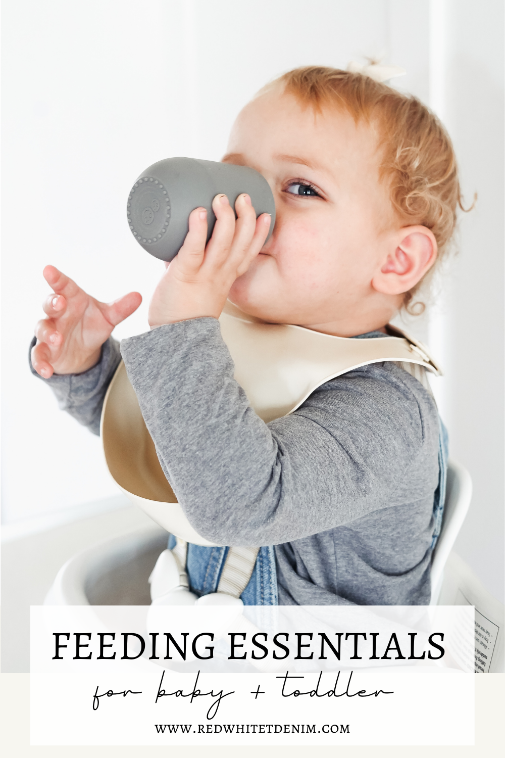 Baby Feeding Essentials - Red White & Denim