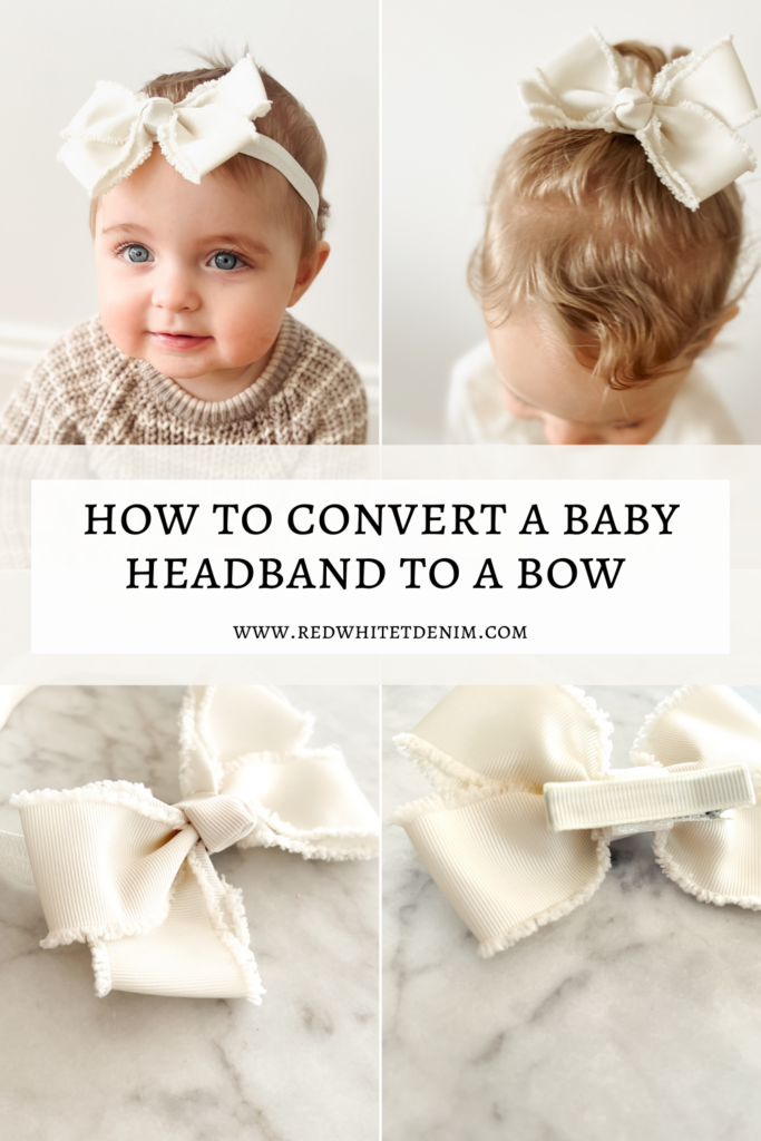 How to convert a baby headband to a bow