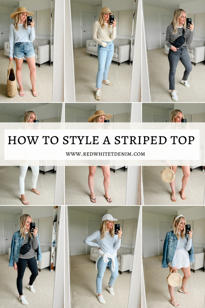 How To Wear Stripes For Spring - Red White & Denim