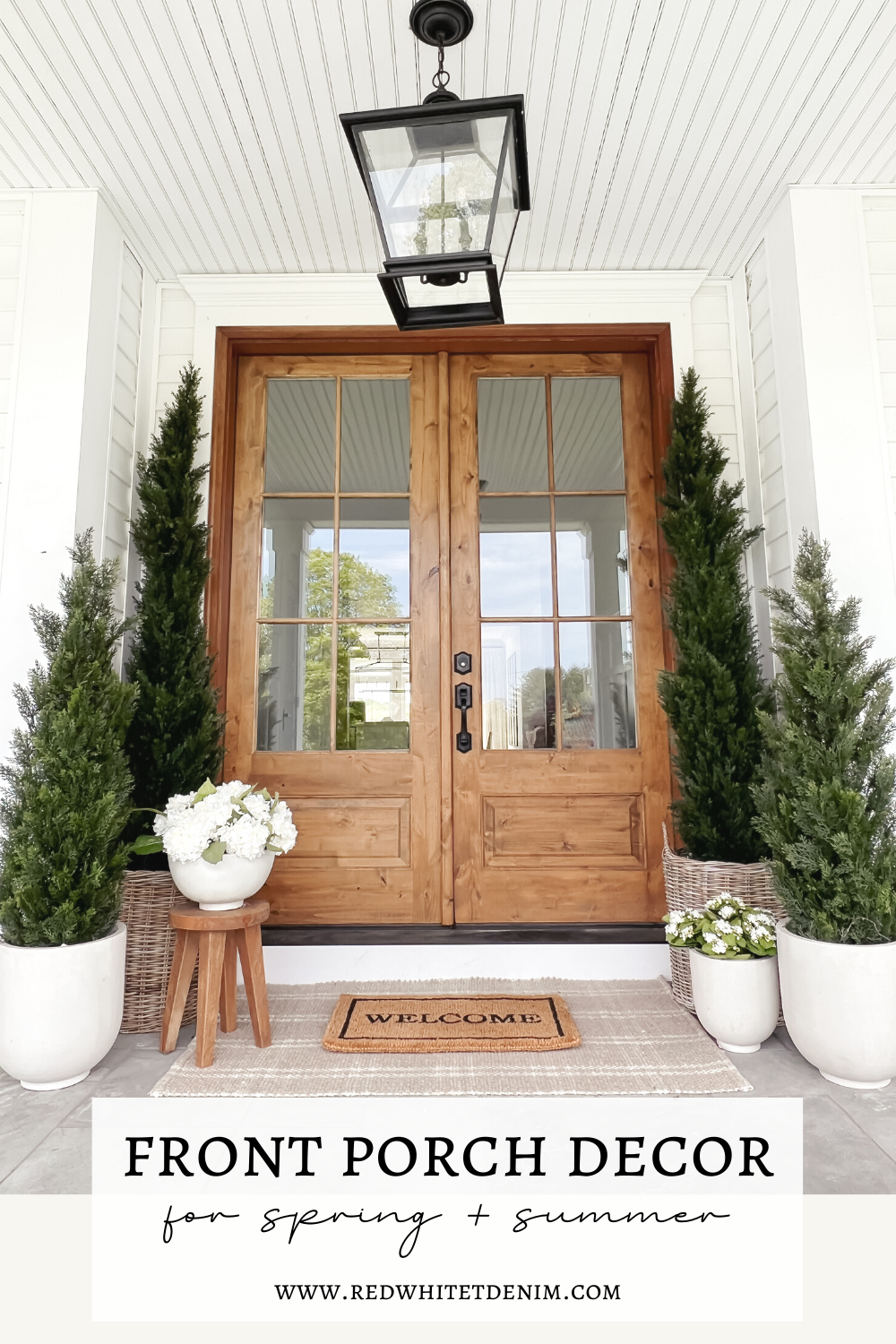 FRONT PORCH DECOR: SPRING + SUMMER - Red White & Denim