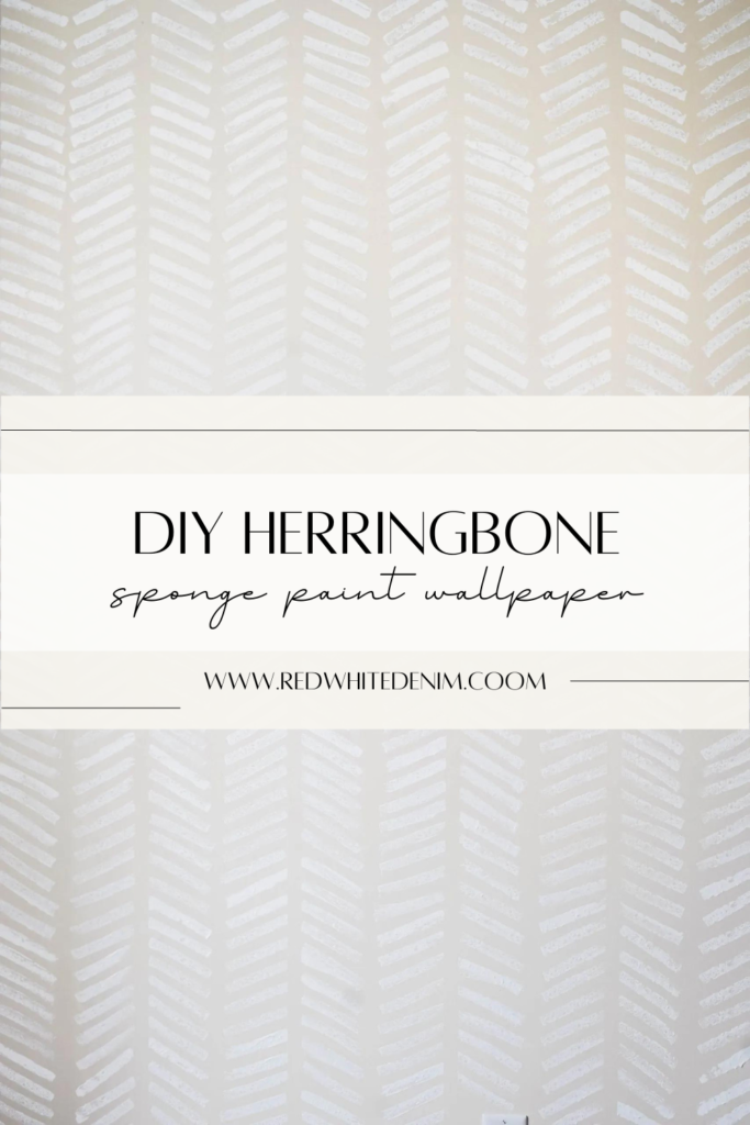 DIY Herringbone Sponge Paint Wall