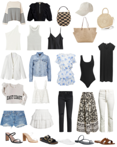 SUMMER 2023 CAPSULE WARDROBE OUTFITS - Red White & Denim