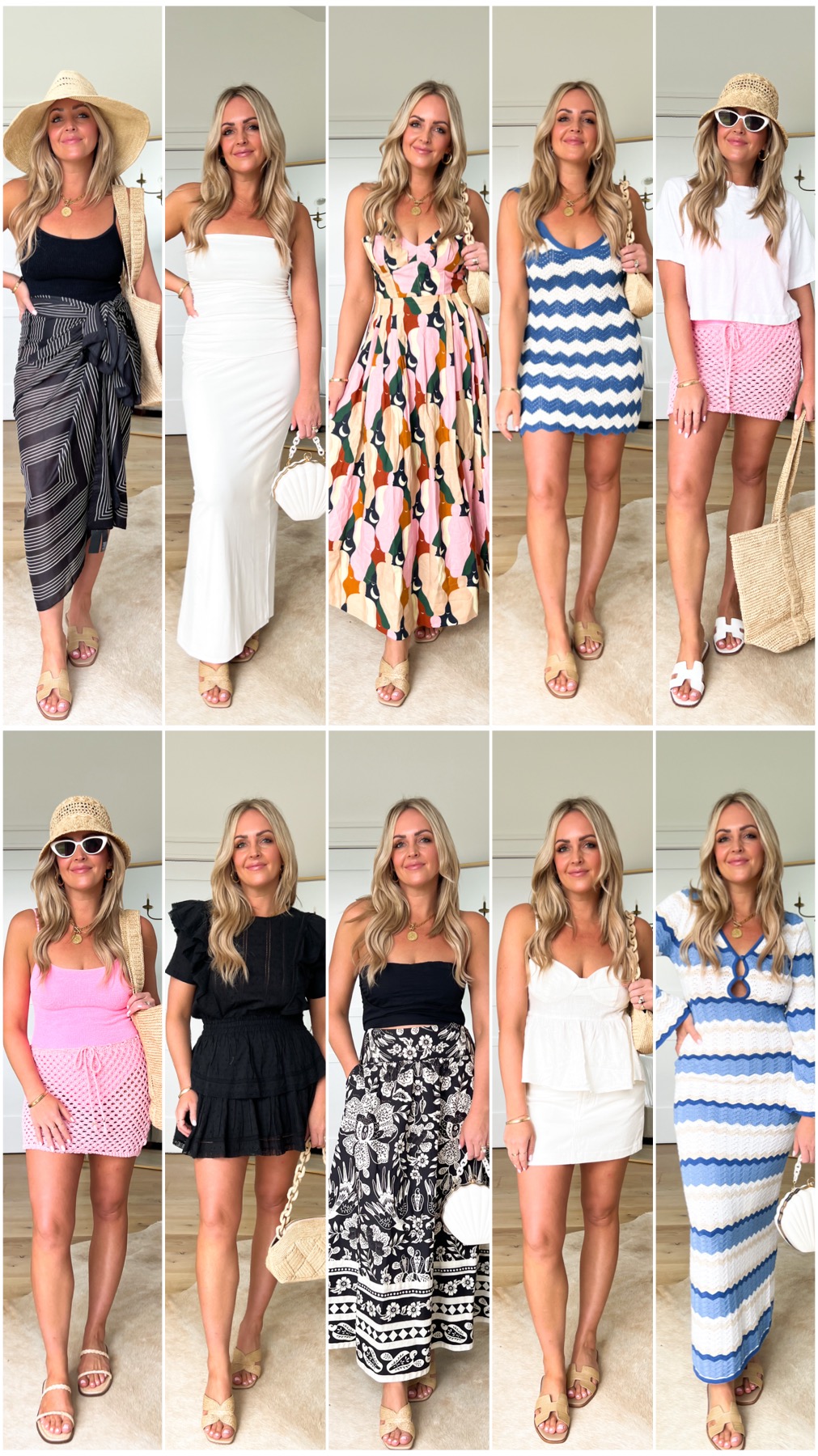 Resort Wear Tropical Outfit Ideas Red White Denim